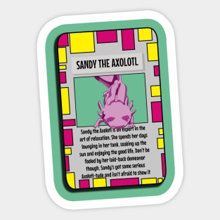 Animal Trading Card - Axolotl Sticker